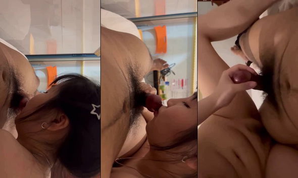 Anh trai yếu quá em mút mãi không cứng lên được để chịch